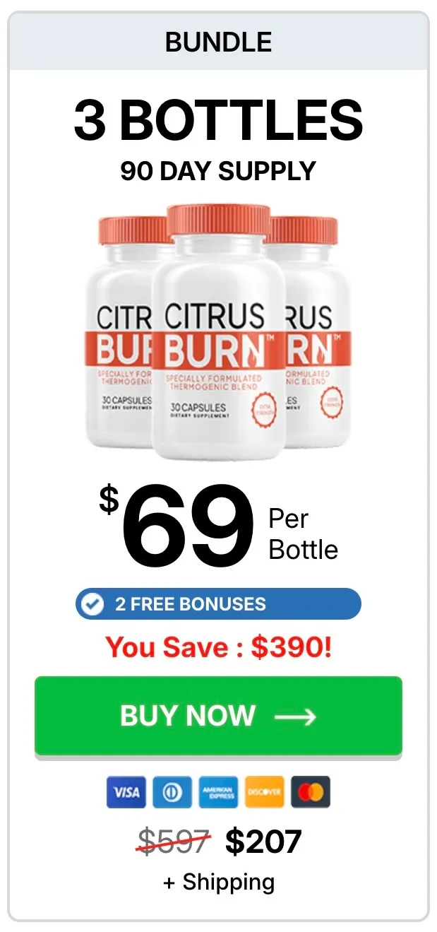 CitrusBurn 90 day supply three bottle option