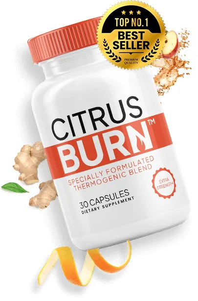 CitrusBurn bottle close up Single bottle of CitrusBurn thermogenic supplement